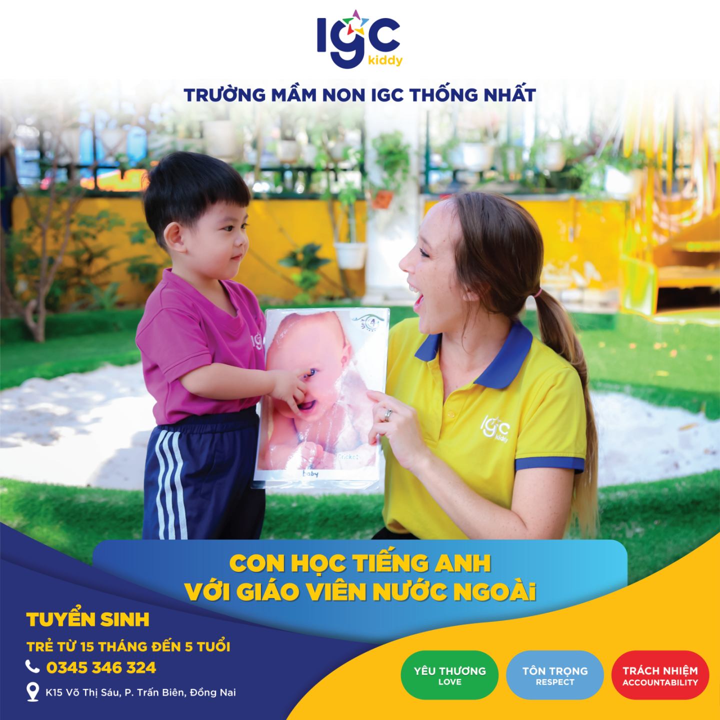 TRƯỜNG MẦM NON IGC THỐNG NHẤT -  LỰA CHỌN HOÀN HẢO CHO CON TỪ 15 THÁNG TUỔI