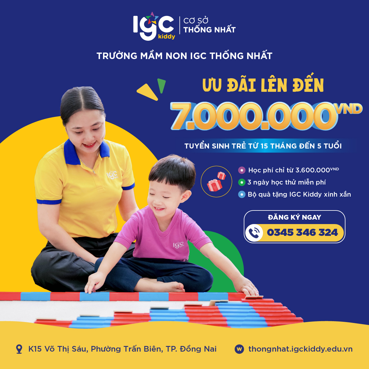 IGC KIDDY THỐNG NHẤT – TUYỂN SINH NĂM HỌC 2026–2027