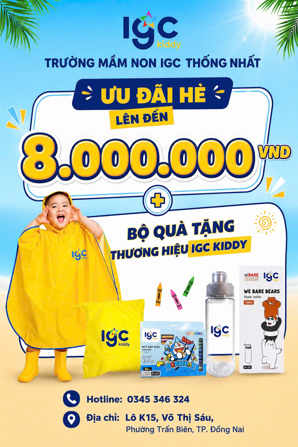 ƯU ĐÃI HÈ CỰC HOT TẠI TRƯỜNG MẦM NON IGC KIDDY THỐNG NHẤT