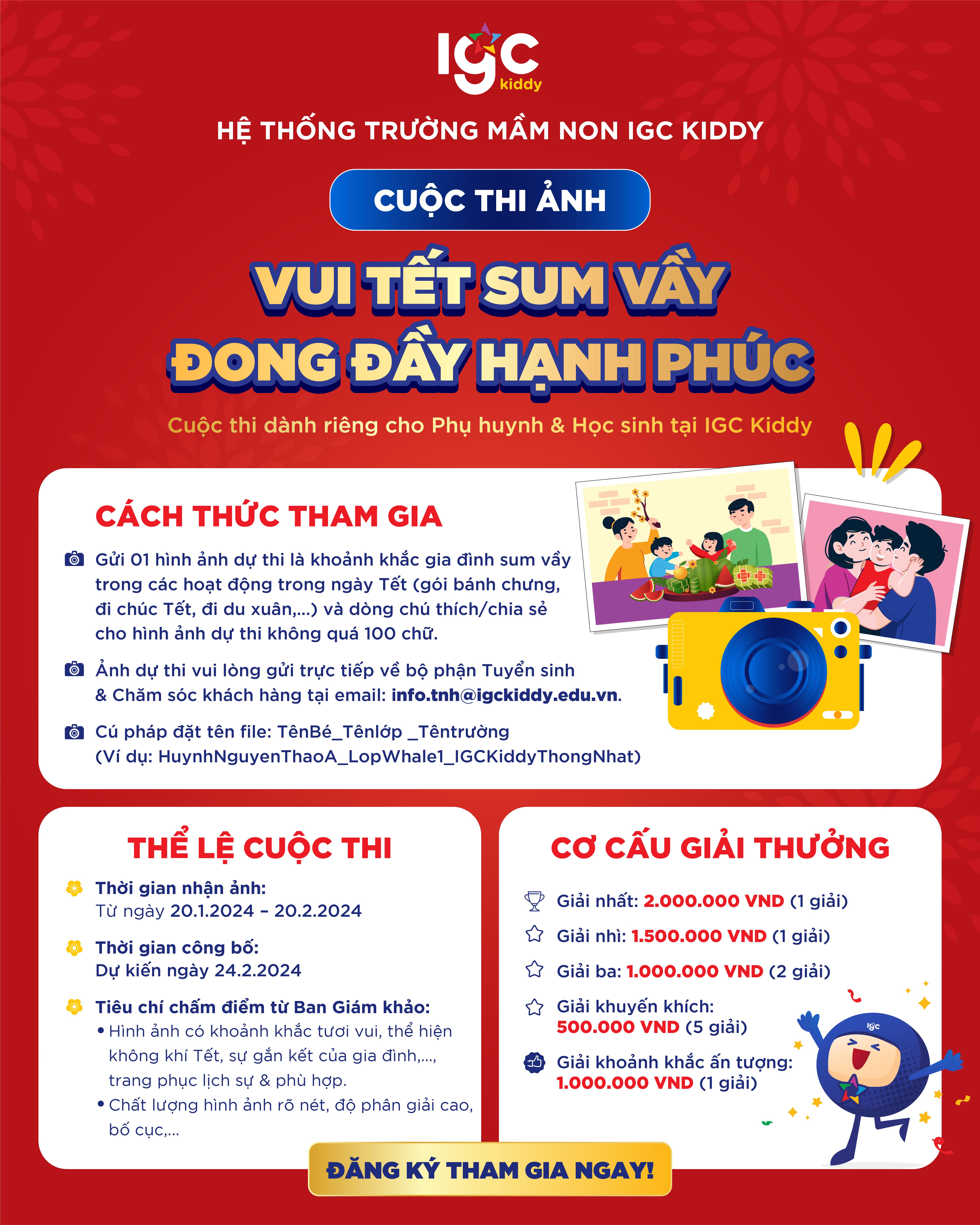 THÔNG BÁO CUỘC THI ẢNH: TẾT SUM VẦY, ĐONG ĐẦY HẠNH PHÚC CÙNG IGC KIDDY